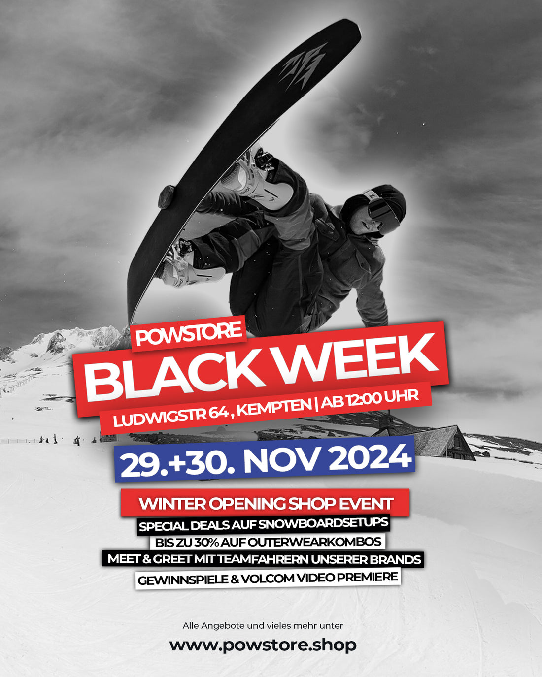 WINTER OPENINGEVENT "Black Week" 29.+30.11.2024 Powstore Kempten