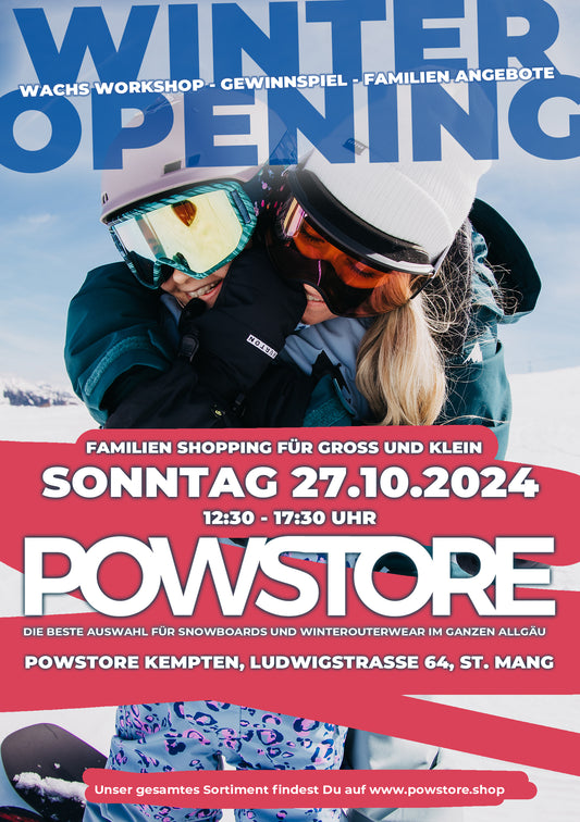 Verkaufsoffener Sonntag im Snowboardshop Powstore Kempten 27.10.2024